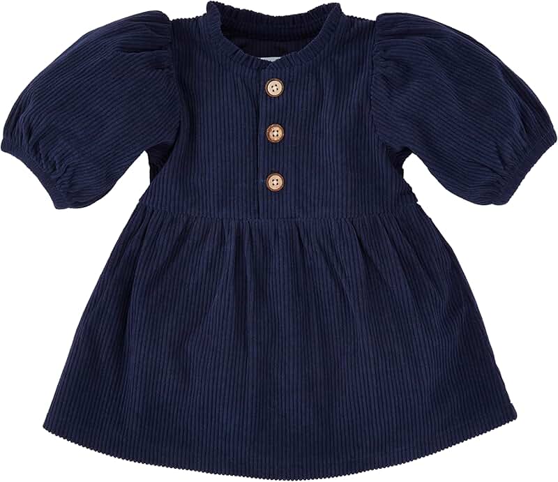 Children's Blue Corduroy Dress for 12-18 Months
