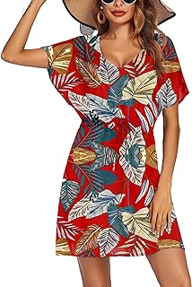 Women's Short Sleeve Beach Cover-Up Dress
