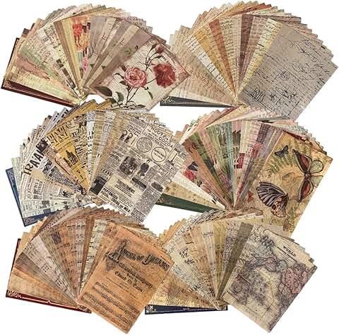 180 Sheets Vintage Collage and Scrapbook Paper