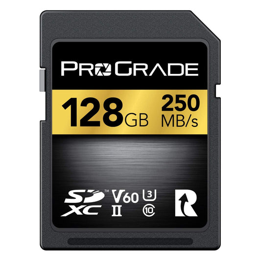 SD UHS-II 128GB Card V60 with 130MB/s write and 250MB/s read