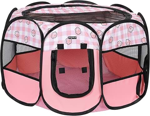 Foldable Playpen for Small Dogs and Cats