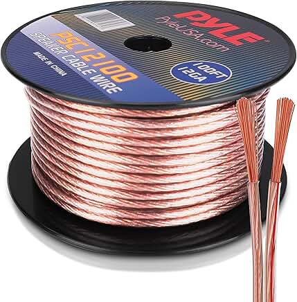 100ft 12 Gauge Copper Speaker Wire for Audio Systems