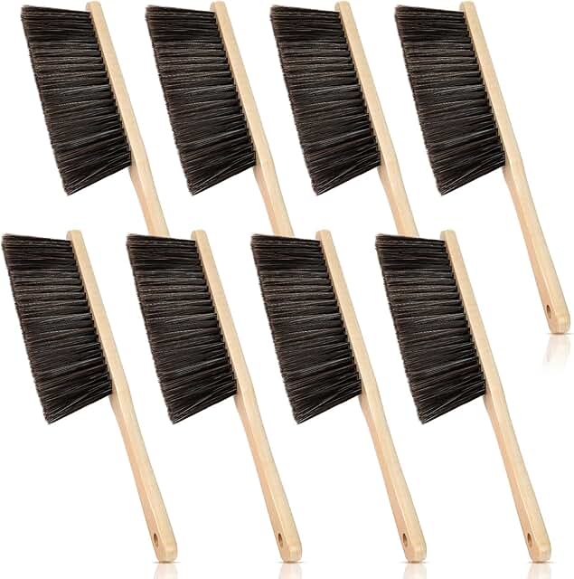 8 Wooden Dust Brushes for Cleaning Furniture and More