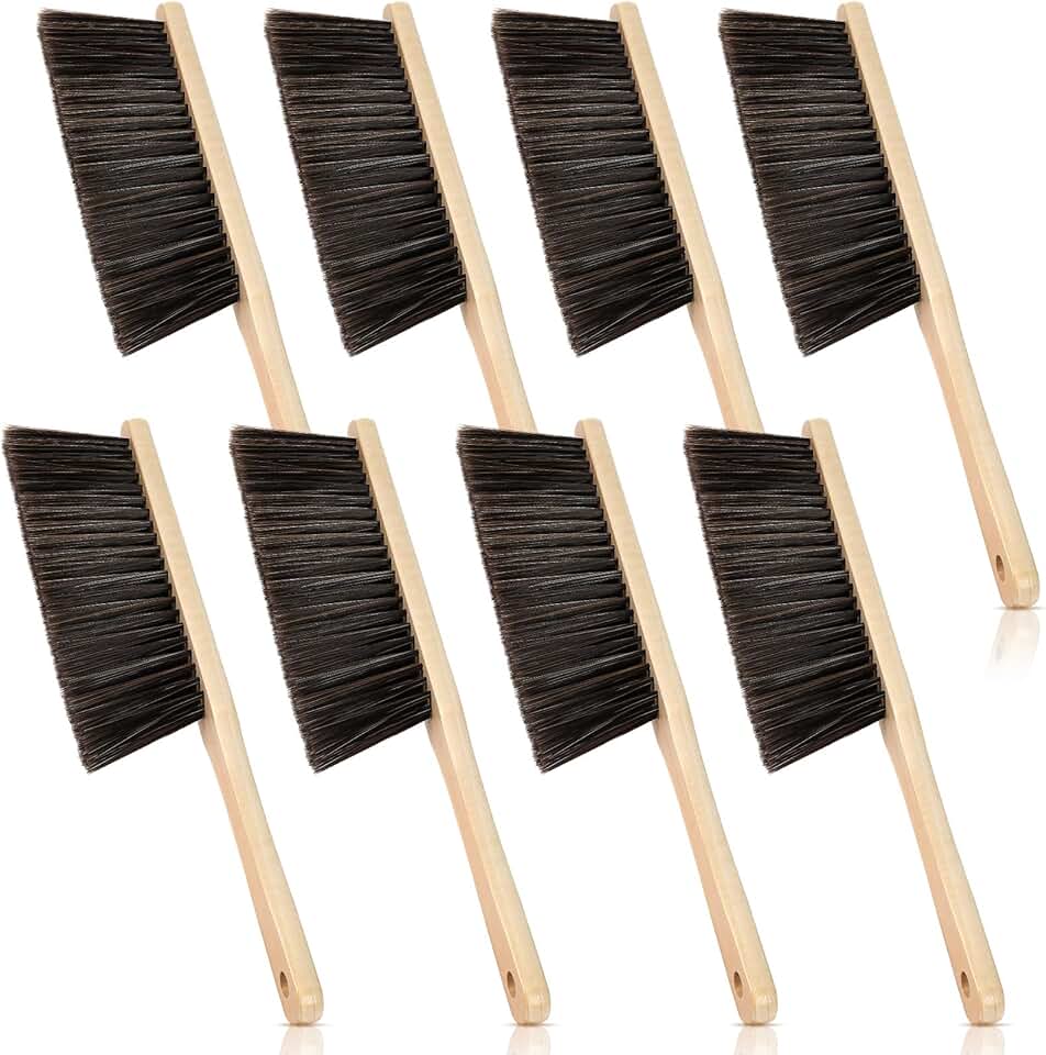 8 Wooden Dust Brushes for Cleaning Furniture and More