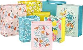 Spring Gift Bags in Assorted Sizes with Floral and Lemon Designs