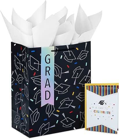 Large 13-inch Graduation Gift Bag with Card and Tissue