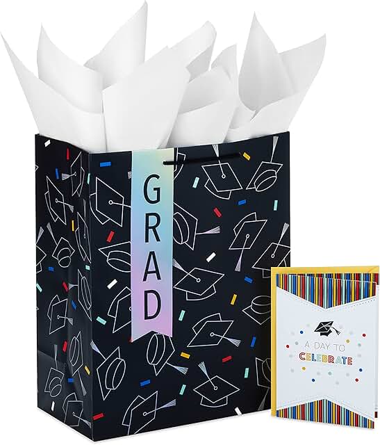 Large 13-inch Graduation Gift Bag with Card and Tissue