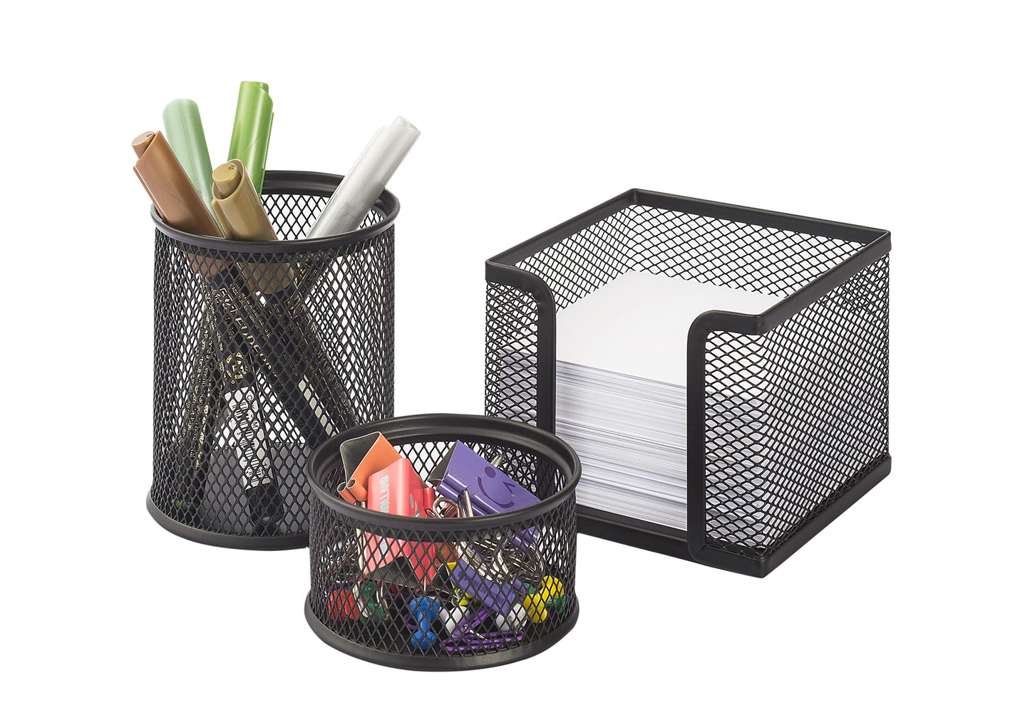 Metal Mesh Pen and Paper Organizer Set