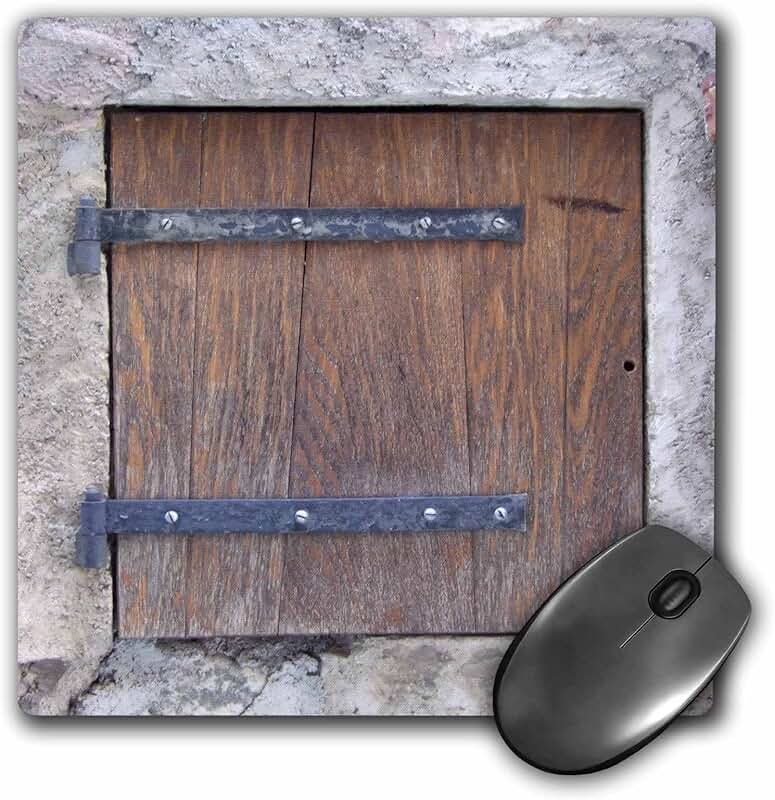 Wooden Medieval Style Trap Door Mouse Pad
