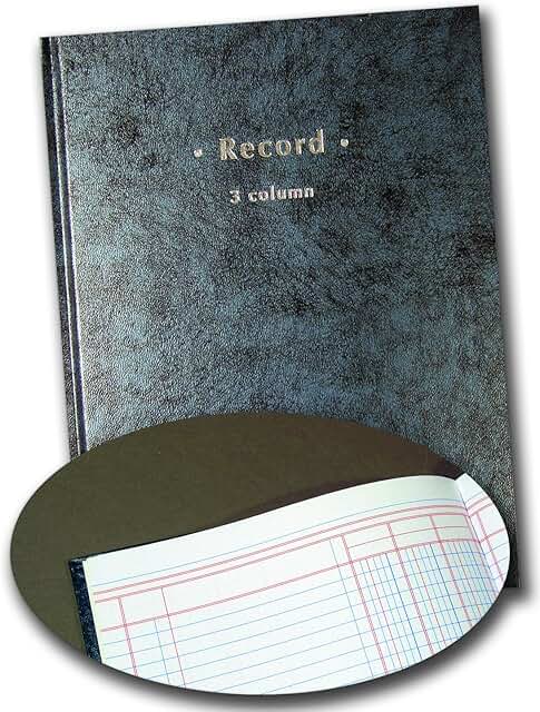 Blue 3-Column Book with 40 Sheets