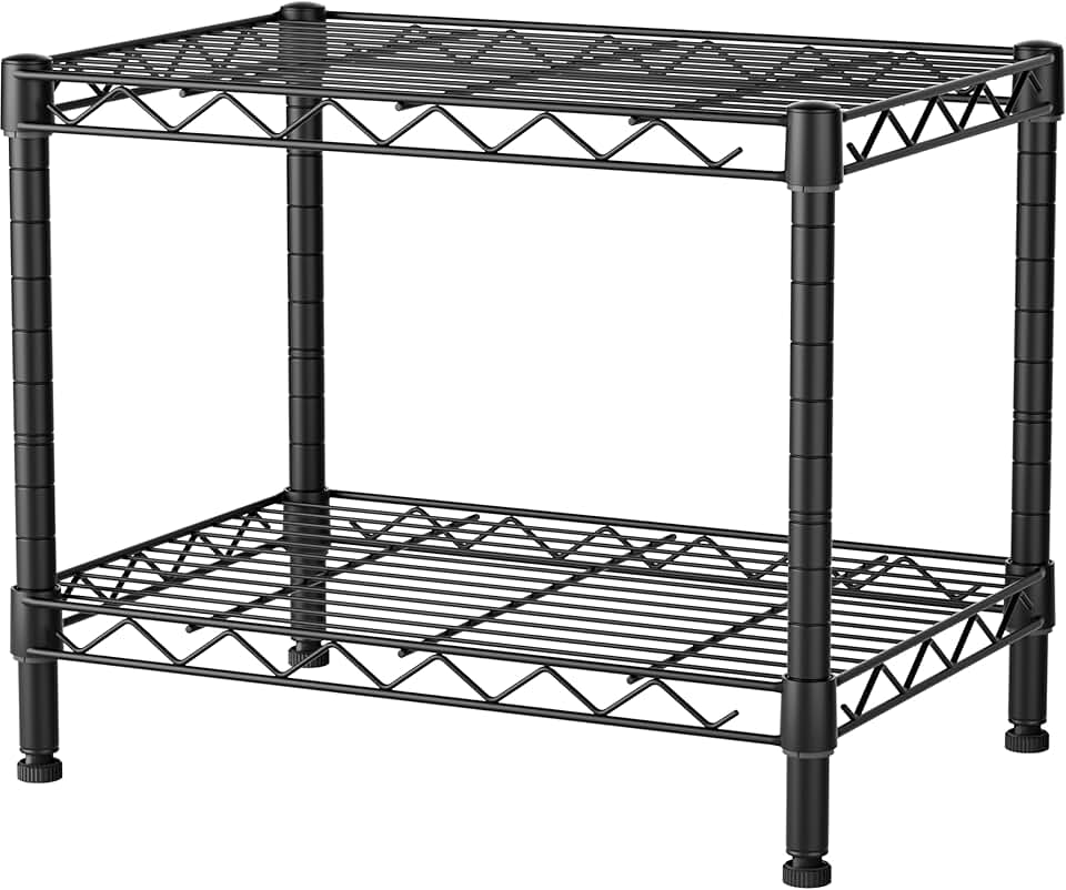 Two Small Wire Shelves for Kitchen and Home Storage
