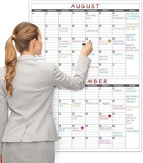 Large Undated Dry Erase Wall Calendar, 2 Months