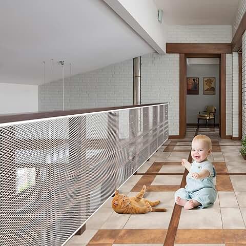 Baby Gate and Safety Net for Stairs and Balcony
