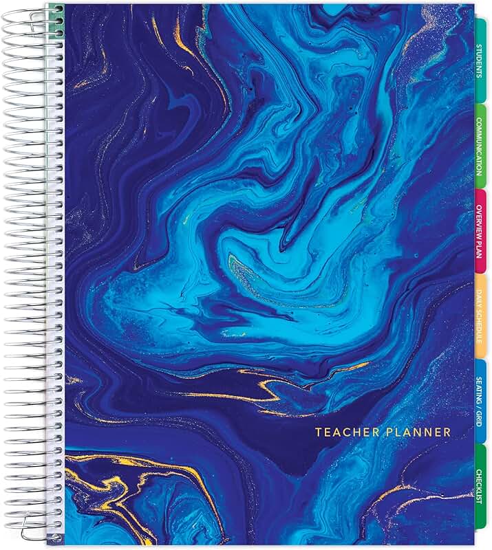Deluxe Undated Teacher Planner with Tabs and Stickers
