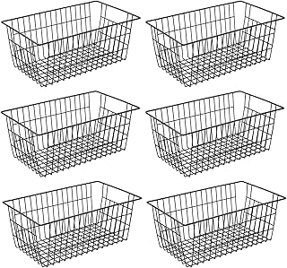 15.2-inch Metal Wire Baskets for Kitchen and Freezer Storage