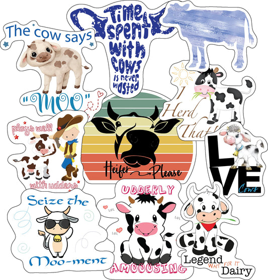Cow Stickers for Women, Kids, and Cow Lovers