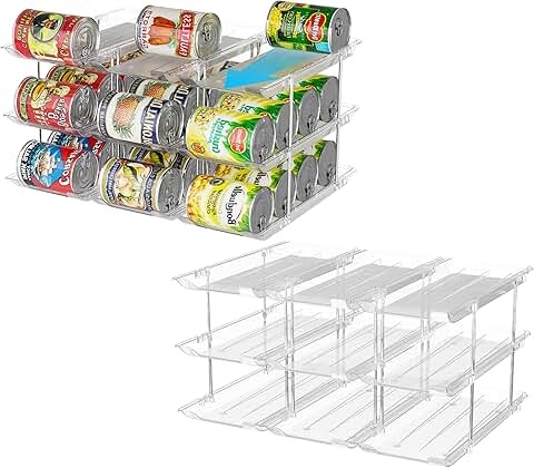 6-Tier Clear Can Organizer for Pantry Storage