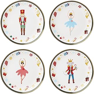 Nutcracker Ballet Dinner Plates Set for Four