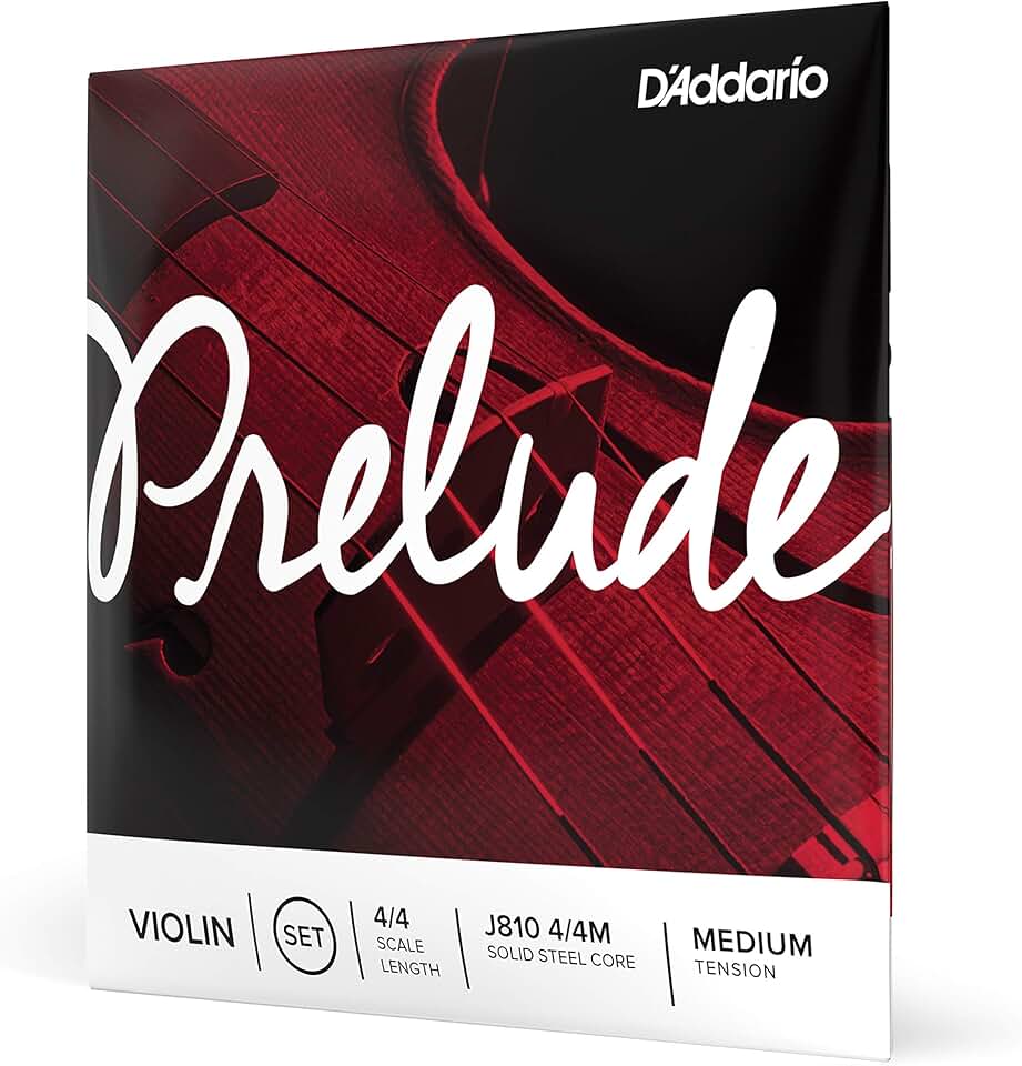 Medium tension violin strings, 4/4 scale, full set