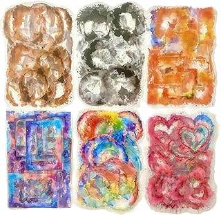 Blurring Margin PET Stickers, 120 pcs, Vortex & Peach Designs