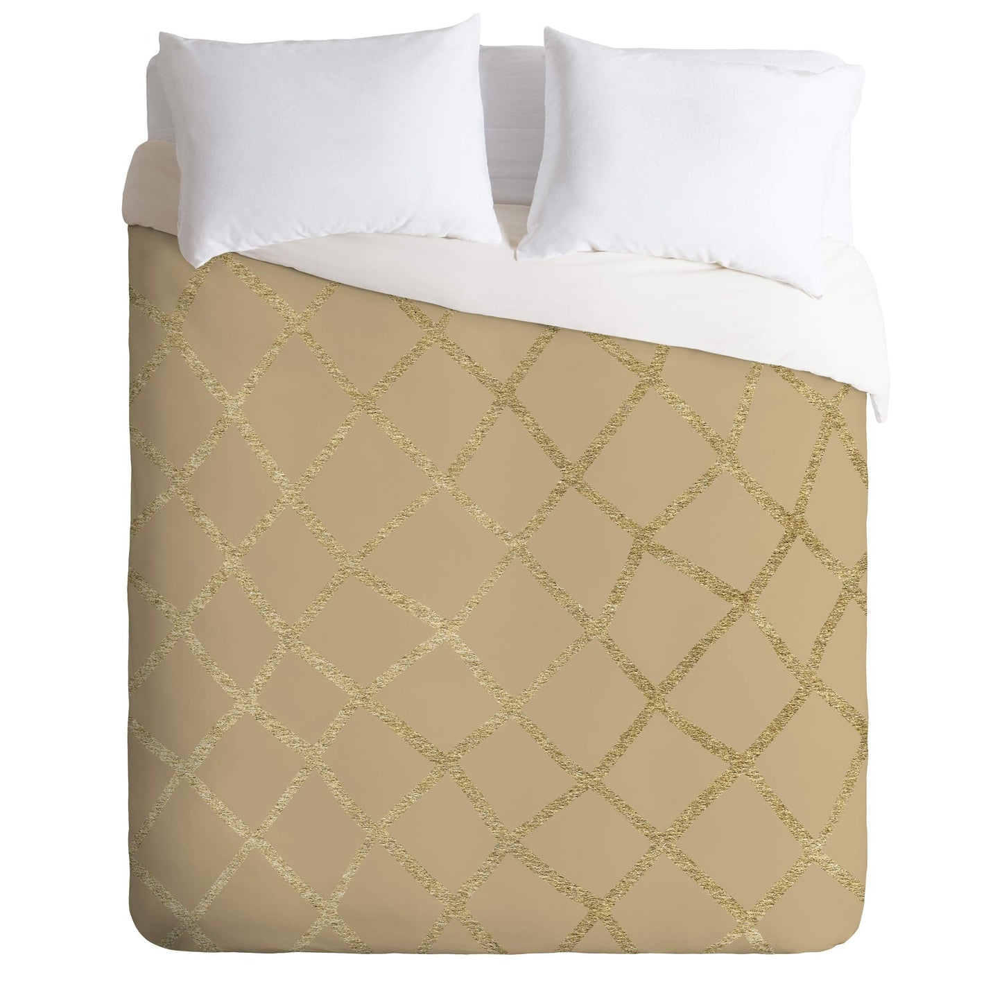 Georgiana Paraschiv Gold V01 Duvet Set with Two Pillow Shams, Queen/Full