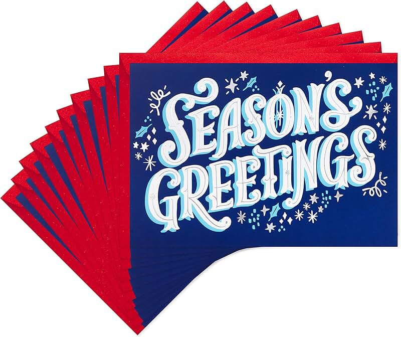 Season's Greetings Holiday Cards Set of 10