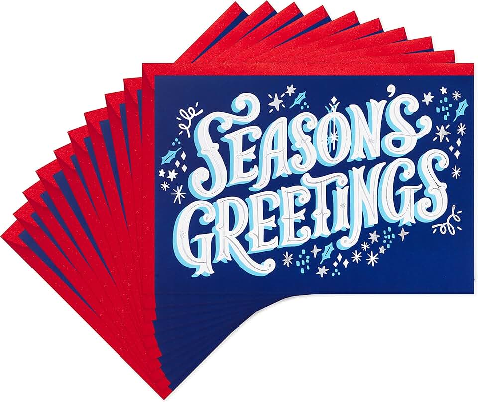 Season's Greetings Holiday Cards Set of 10