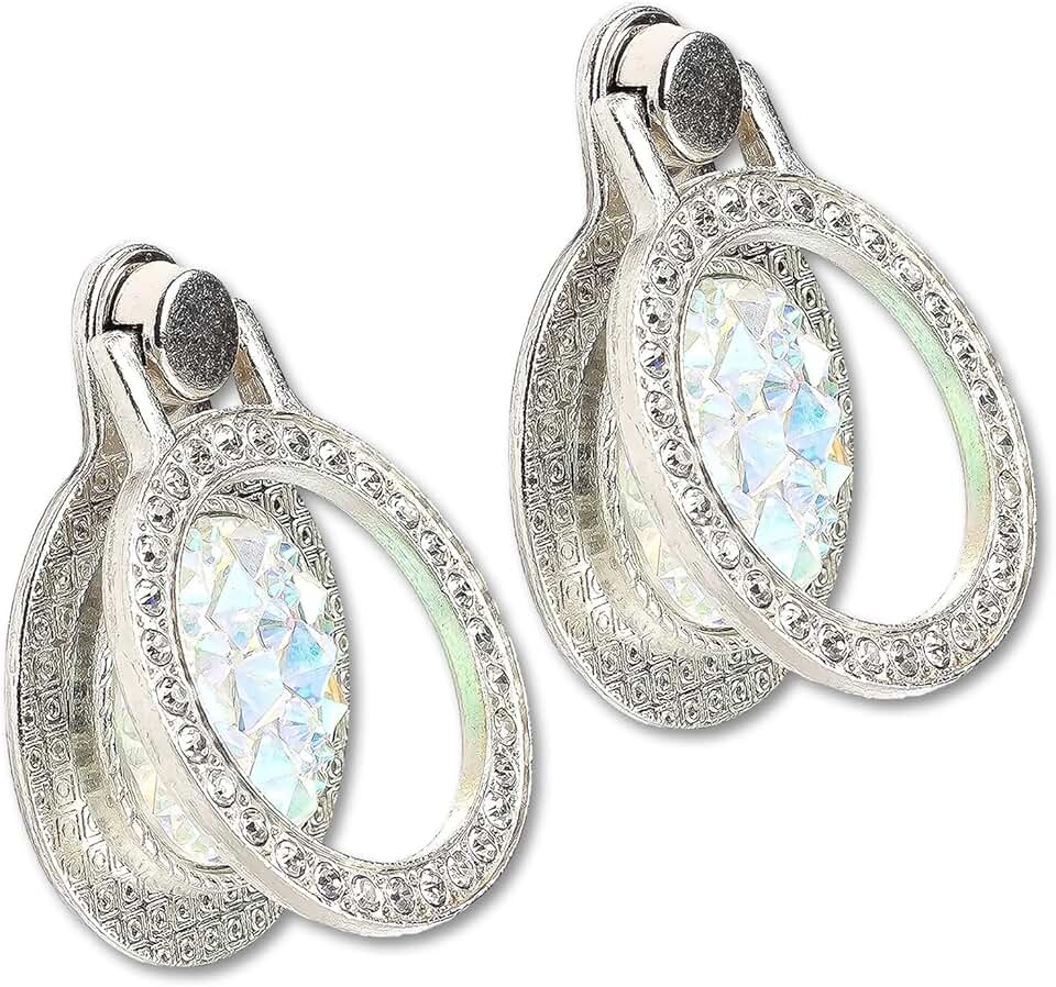 Two Packs of Glitter Gemstone Phone Ring Holders