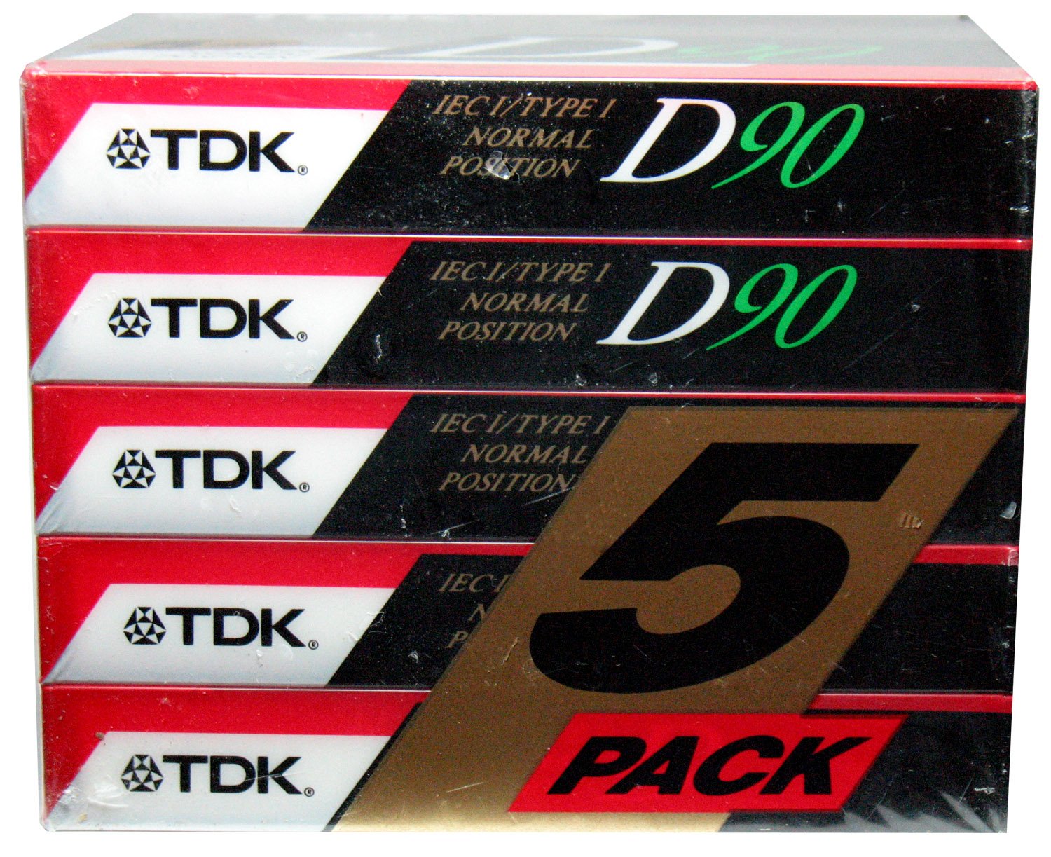 Dynamic Performance D90 High Output IEC I / Type I - 5 Pack Audio Cassette Tapes