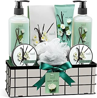 Warm Vanilla Bath Gift Set with Lotion and Scrubs