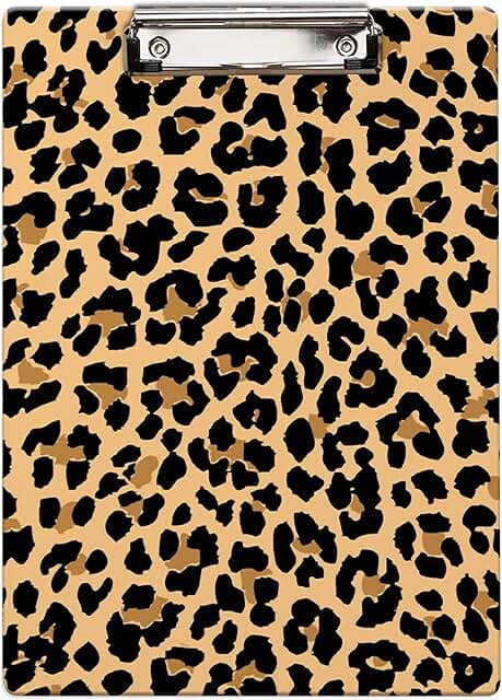 Decorative A4 Clipboard with Leopard Print