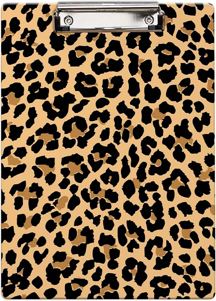 Decorative A4 Clipboard with Leopard Print