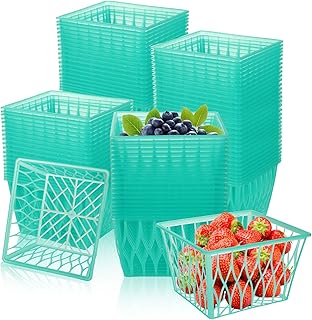 150 Pcs Small Plastic Berry Baskets for Picking and Crafts