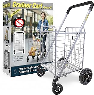 Foldable Heavy Duty Shopping and Laundry Cart
