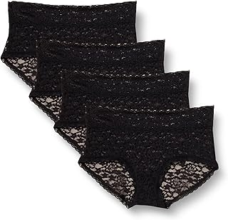 Pack of 4 Women's Comfortable Lace Stretch Hipster Underwear