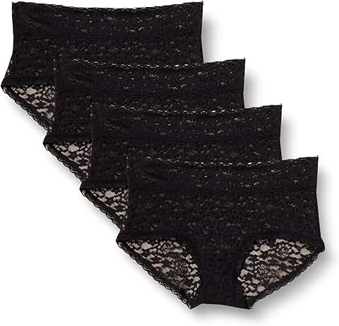 Pack of 4 Women's Comfortable Lace Stretch Hipster Underwear