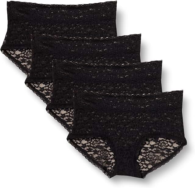 Pack of 4 Women's Comfortable Lace Stretch Hipster Underwear