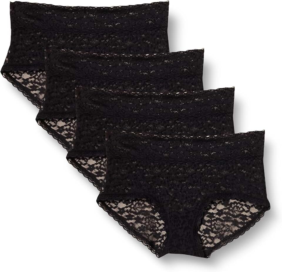 Pack of 4 Women's Comfortable Lace Stretch Hipster Underwear