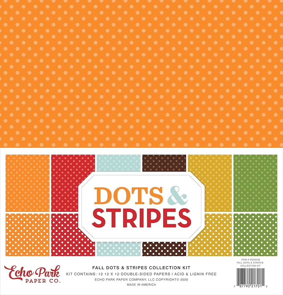 Fall Collection Paper Kit with Dots and Stripes