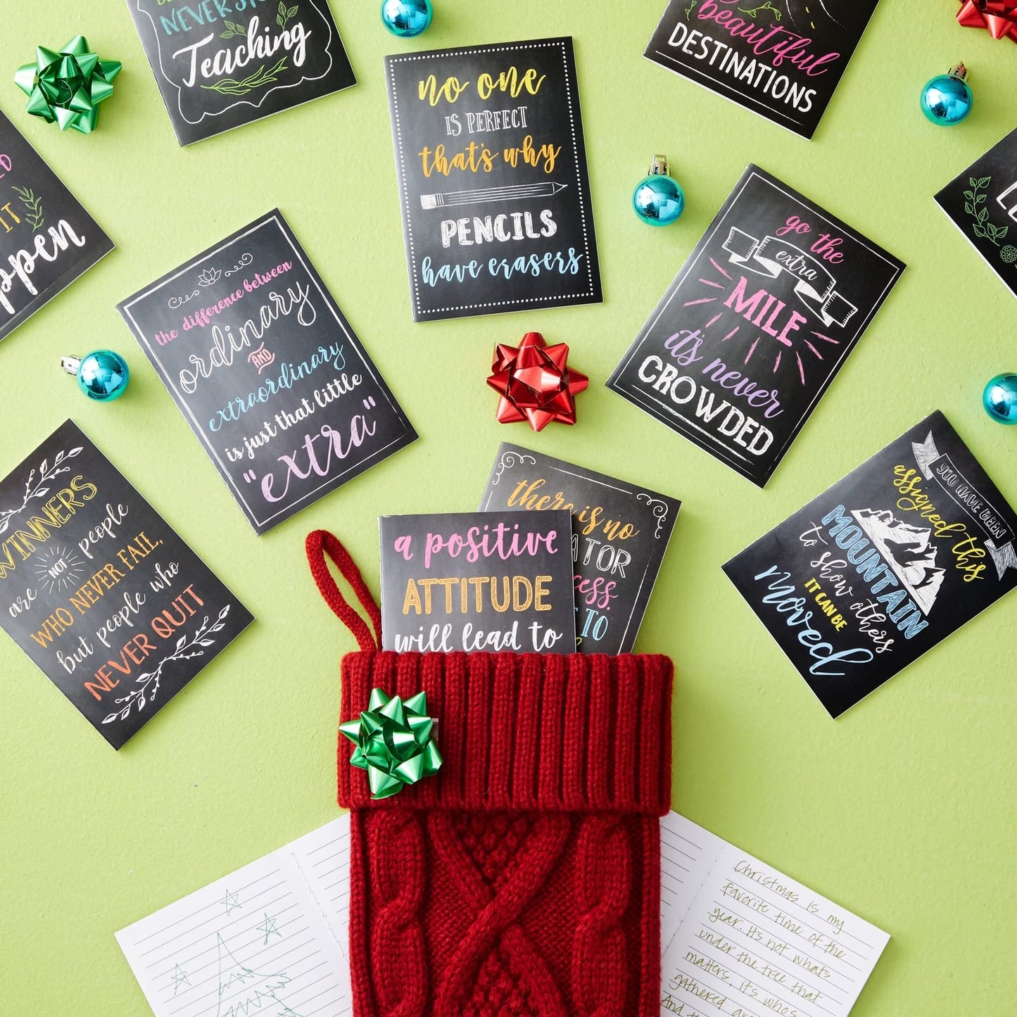 12 Mini Notebooks with Inspirational Quotes