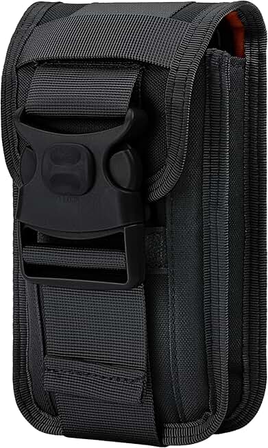 Double Capacity Tactical Molle Belt Waist Pouch with Phone and Card Slots