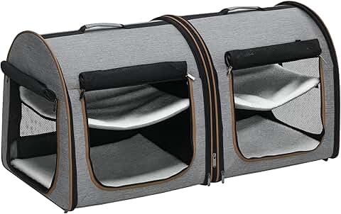 Portable Soft Cat and Dog Carrier with Divider