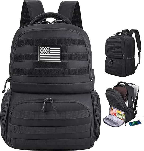 Tactical Laptop Backpack with Cooler and Anti-Theft Features