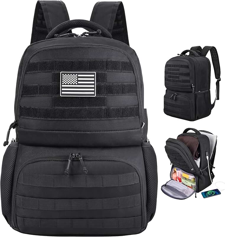 Tactical Laptop Backpack with Cooler and Anti-Theft Features