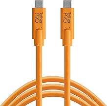 15-foot high-visibility orange USB-C to USB-C cable