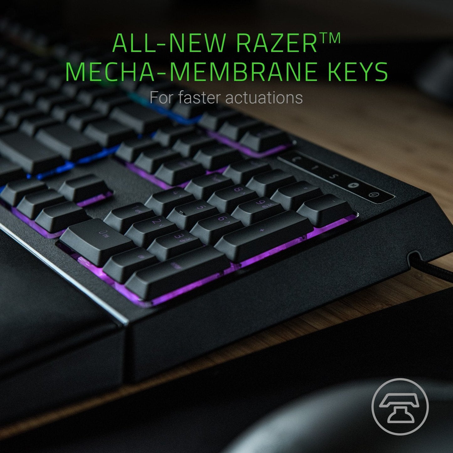 Ornata Chroma Gaming Keyboard: Hybrid Mechanical Key Switches - Customizable Chroma RGB Lighting - Individually Backlit Keys - Detachable Plush Wrist Rest - Programmable Macro Functionality
