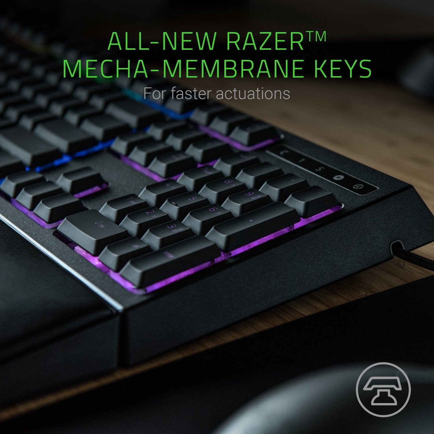 Ornata Chroma Gaming Keyboard: Hybrid Mechanical Key Switches - Customizable Chroma RGB Lighting - Individually Backlit Keys - Detachable Plush Wrist Rest - Programmable Macro Functionality