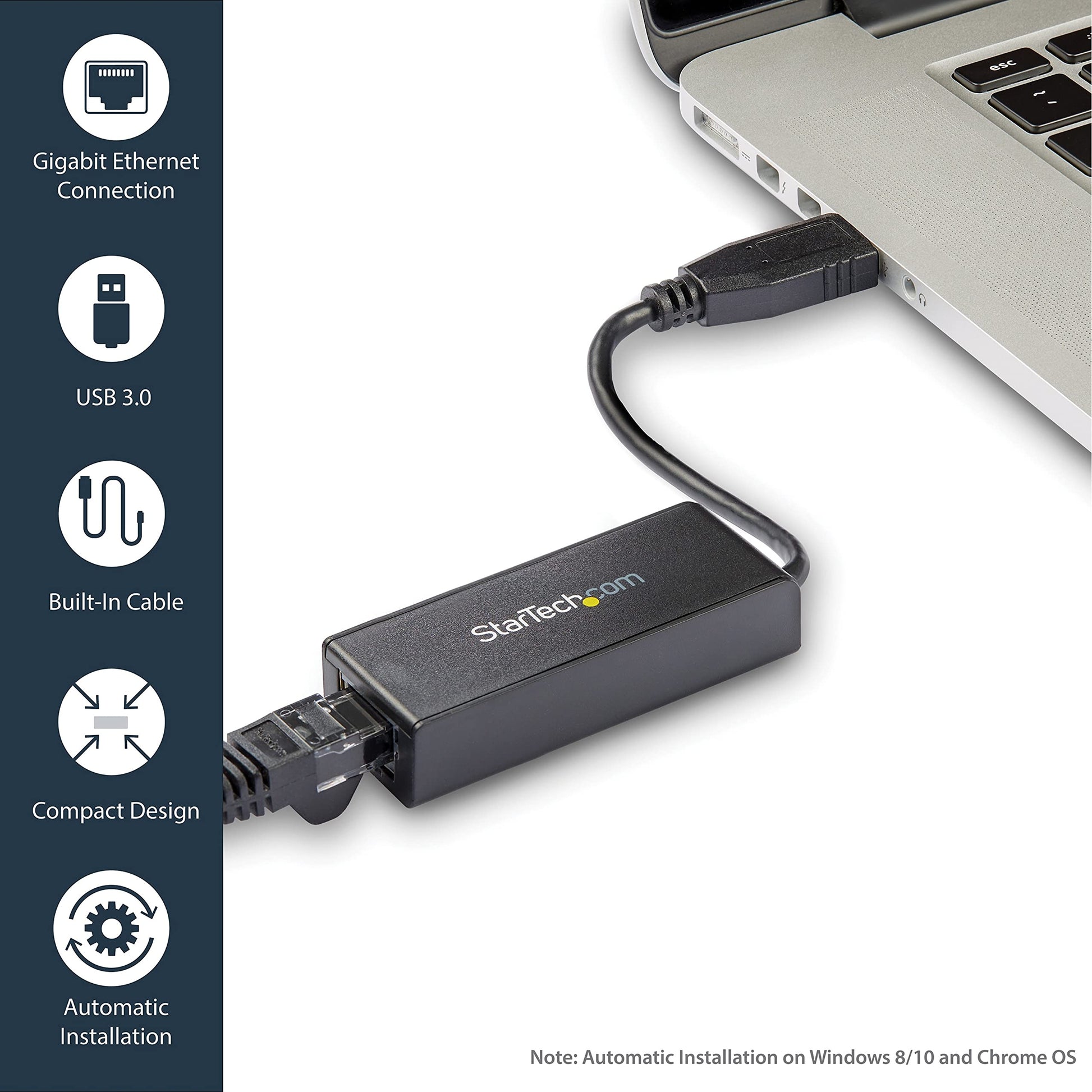 USB 3.0 to Gigabit Ethernet Adapter for Windows and Mac- 10/100/1000 NIC Network Converter - New Version Available USB31000S2 (USB31000S)