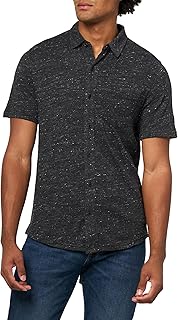 Men's Linen Short Sleeve Button-Up Shirt