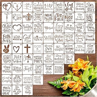 Set of 65 small reusable stencils for wood and craft painting